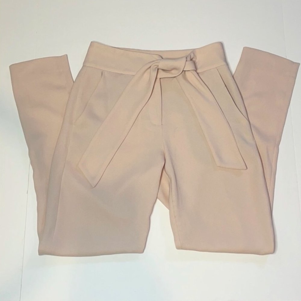 MARCIANO light pink dress pant w/ tie-front waist